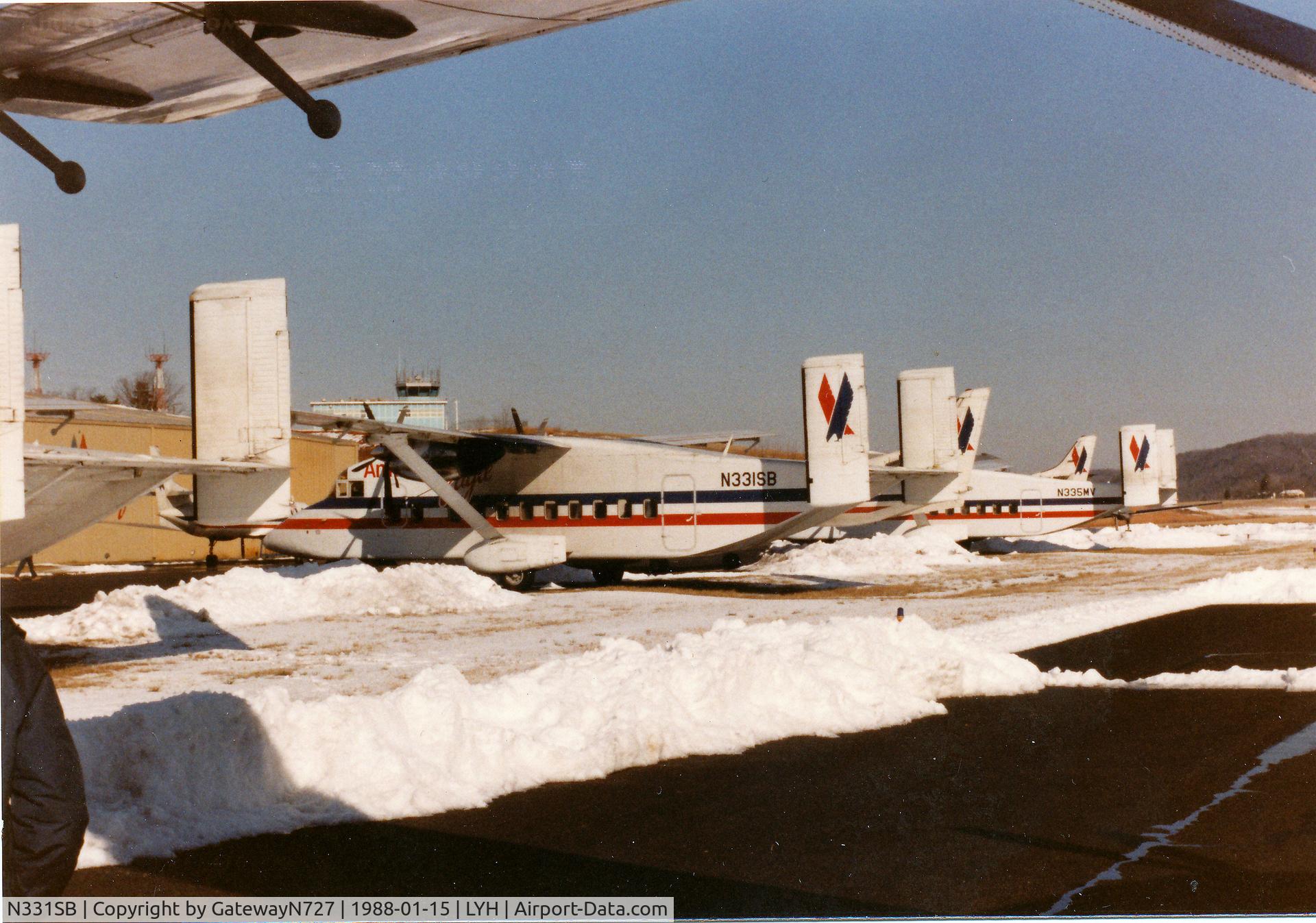 N331SB, 1977 Short SD3-30 C/N SH3015, Parked following AVAir bankruptcy filing.