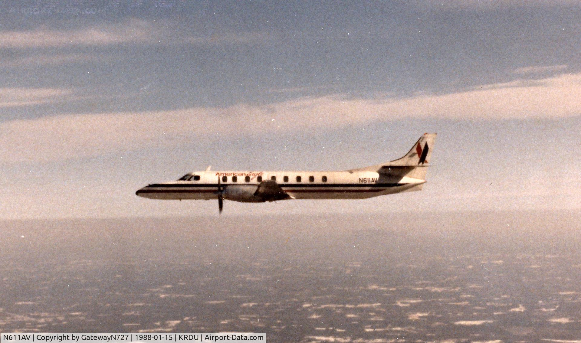 N611AV, 1985 Fairchild SA-227AC Metro III C/N AC611B, Enroute RDU-LYH following AVAir's Chapter 11 filing.