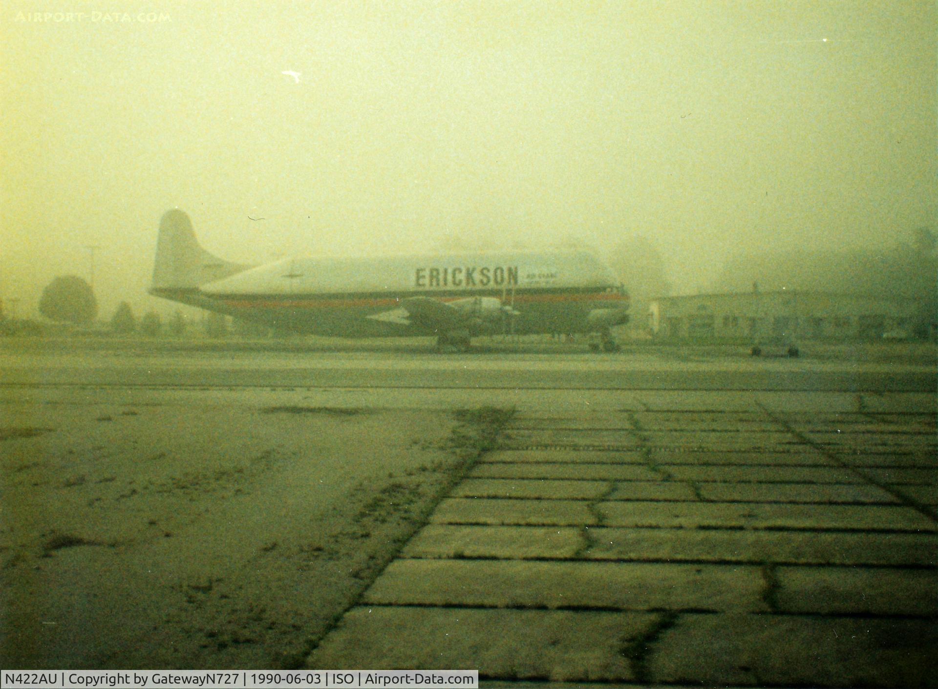 N422AU, 1949 Boeing 377MG C/N 15937, This photo was taken on the east coast in the summer or early fall of 1990. I'm pretty sure about the date and location, but wouldn't bet the dog on it.