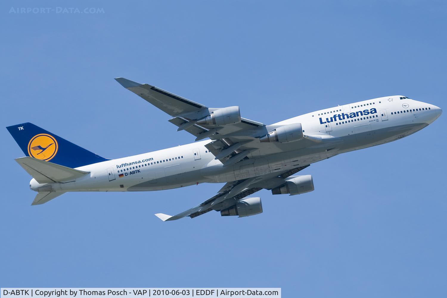 D-ABTK, 2001 Boeing 747-430 C/N 29871, Lufthansa