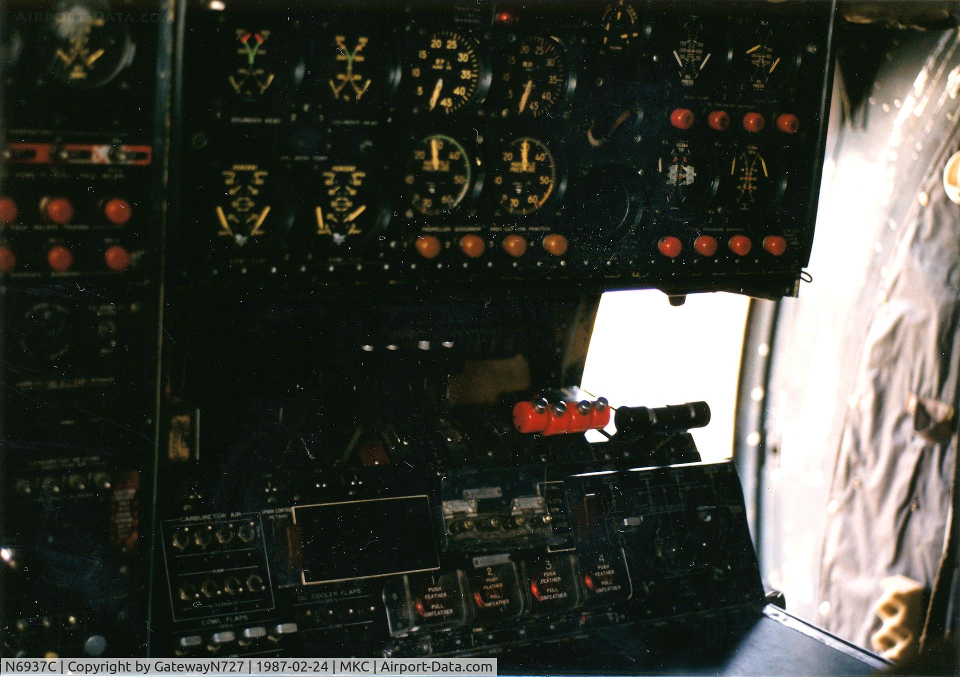 N6937C, 1957 Lockheed L-1049H-82 Super Constellation C/N 4830, The flight engineer's panel.