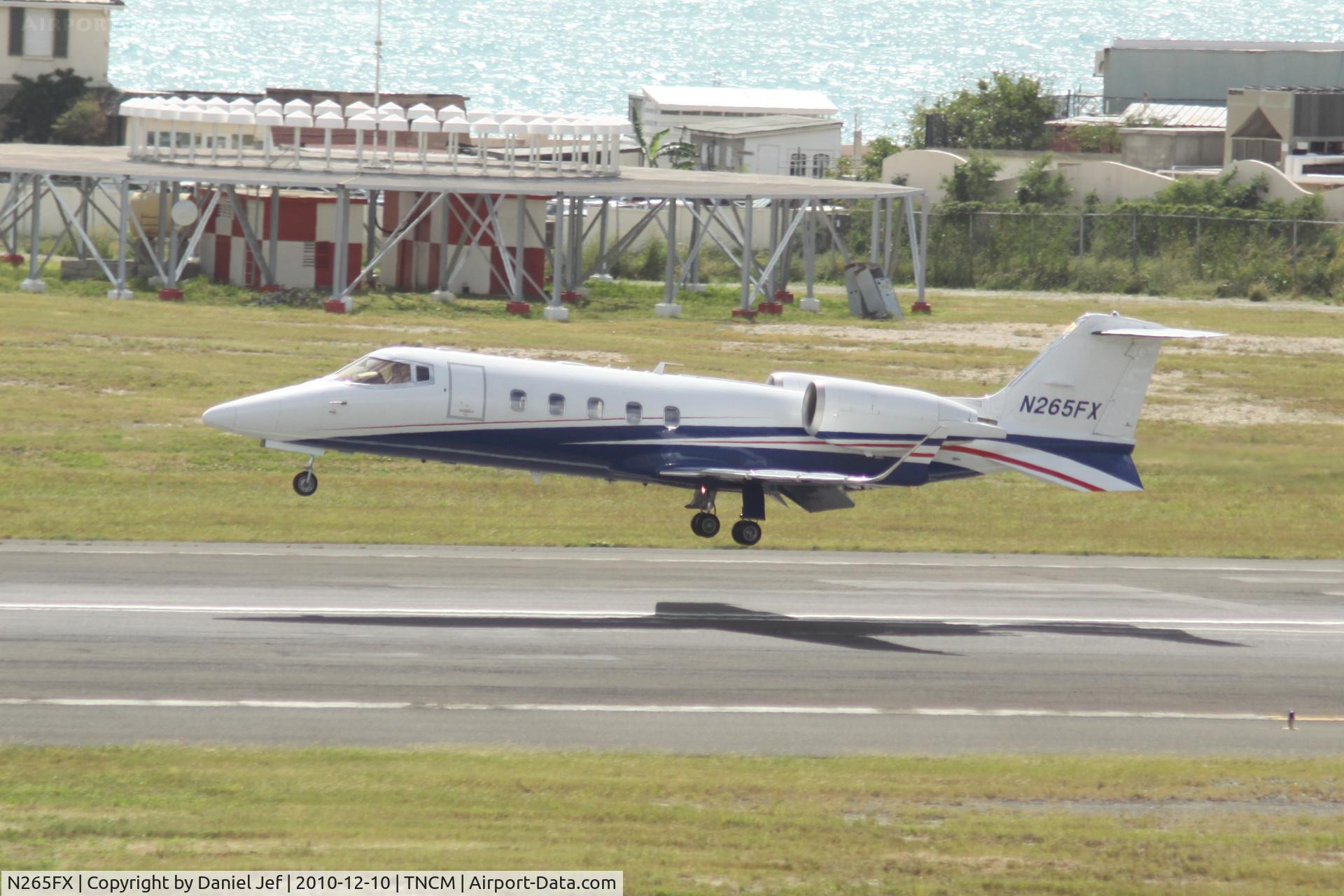 N265FX, 2008 Learjet Inc 60 C/N 345, FlexJet N265FX landing at TNCM