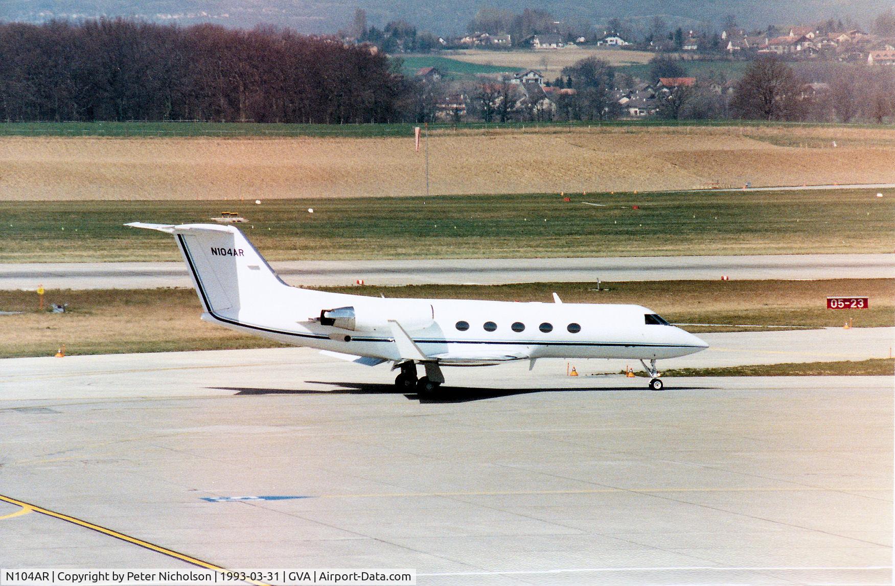 N104AR, 1985 Gulfstream Aerospace G-1159A Gulfstream III C/N 461, Gulfstream III seen at Geneva in March 1993.