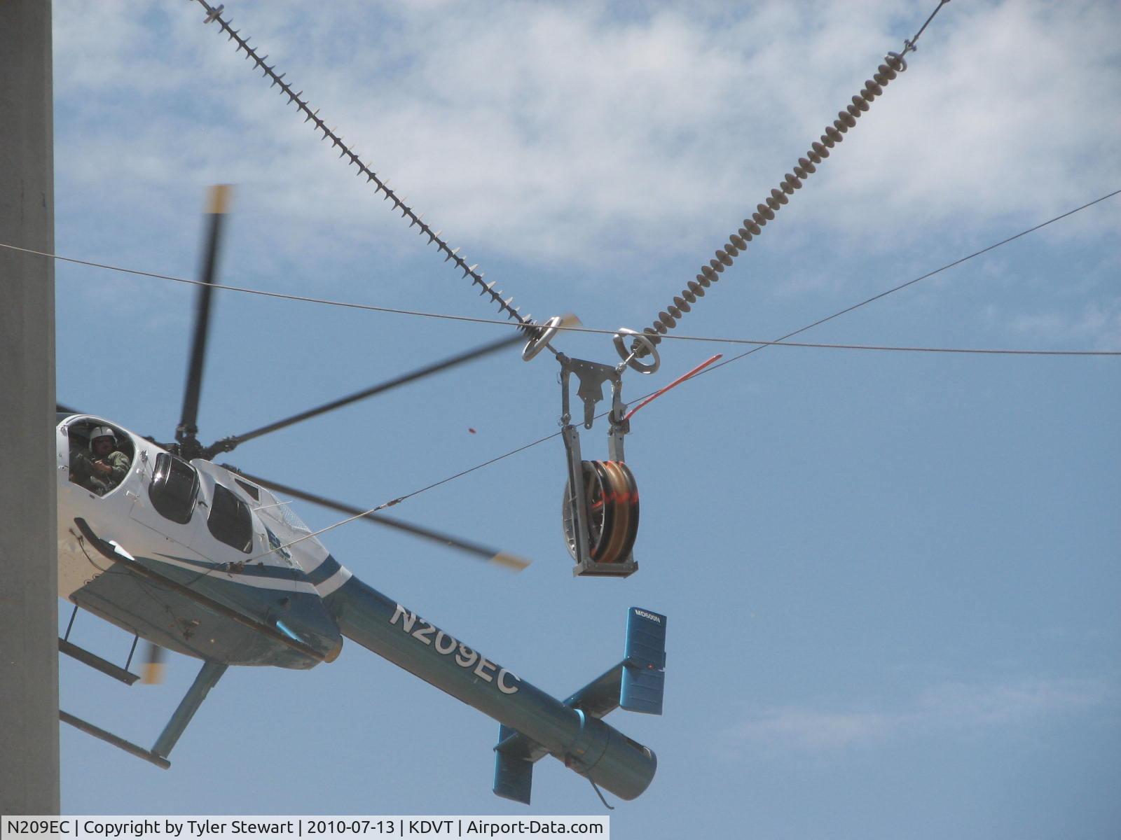 N209EC, 2007 MD Helicopters 600N C/N RN074, Pulling Sock Line