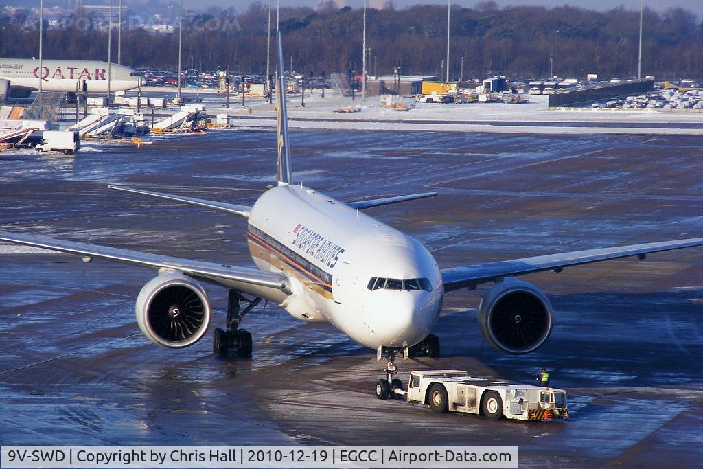 9V-SWD, 2006 Boeing 777-312/ER C/N 34569, Singapore B777 pushing back from its stand on terminal 2