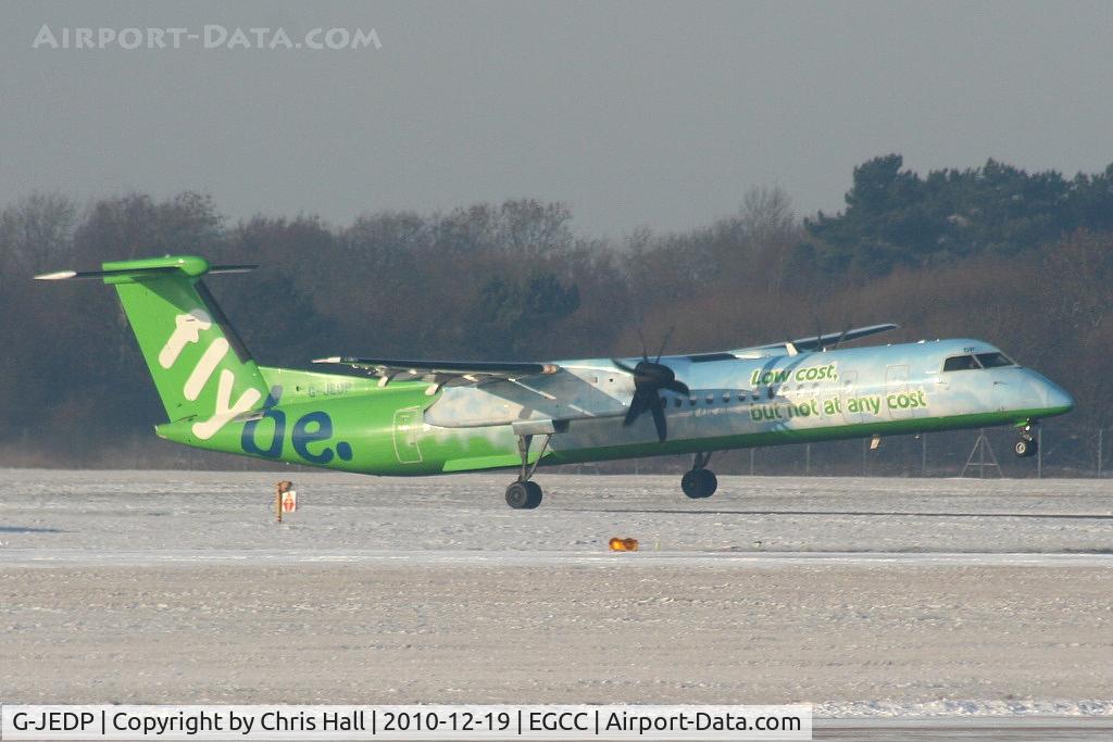 G-JEDP, 2003 De Havilland Canada DHC-8-402Q Dash 8 C/N 4085, flybe Dash-8 landing on RW05L