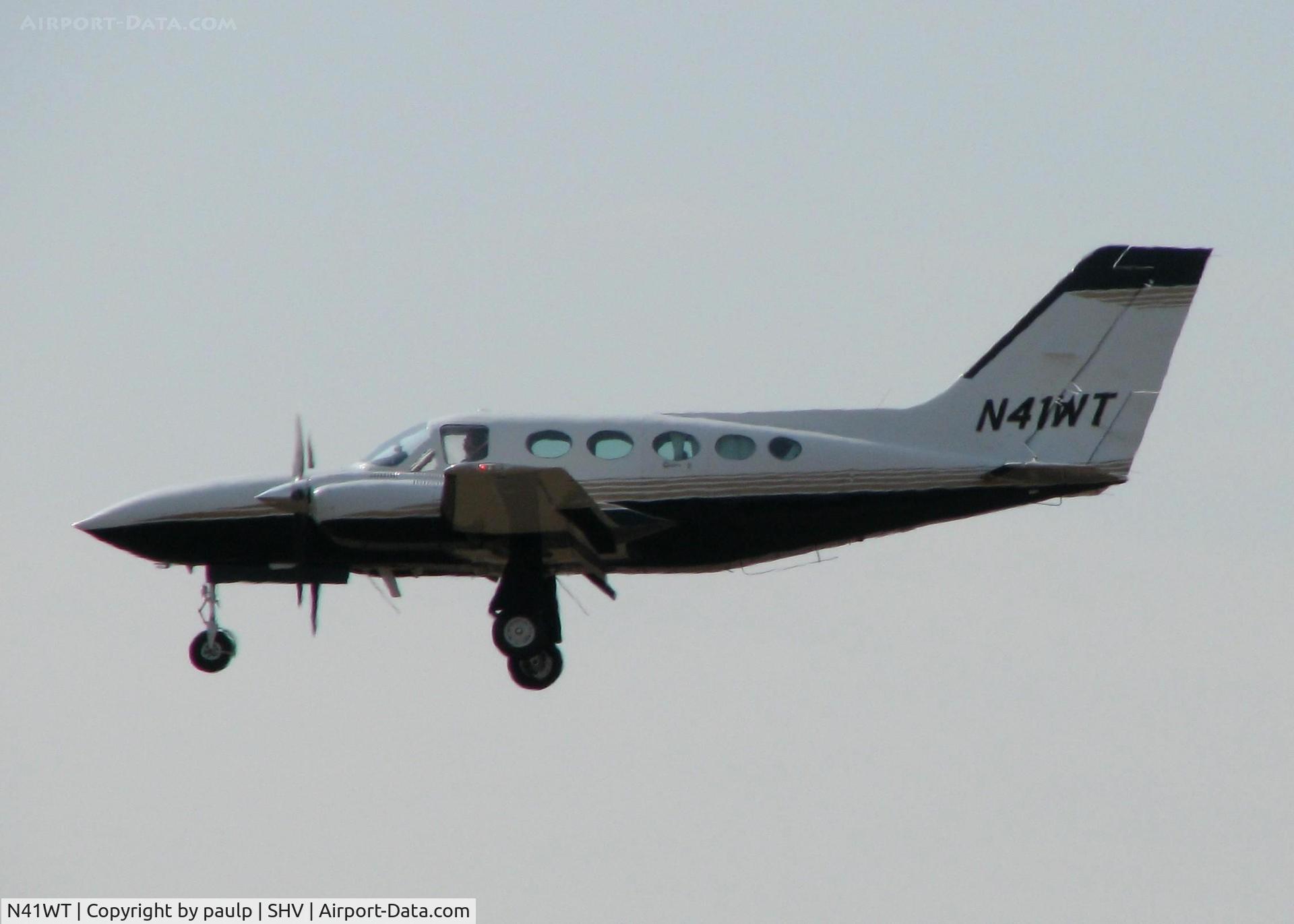 N41WT, 1982 Cessna 421C Golden Eagle C/N 421C1257, Landing at Shreveport Regional.