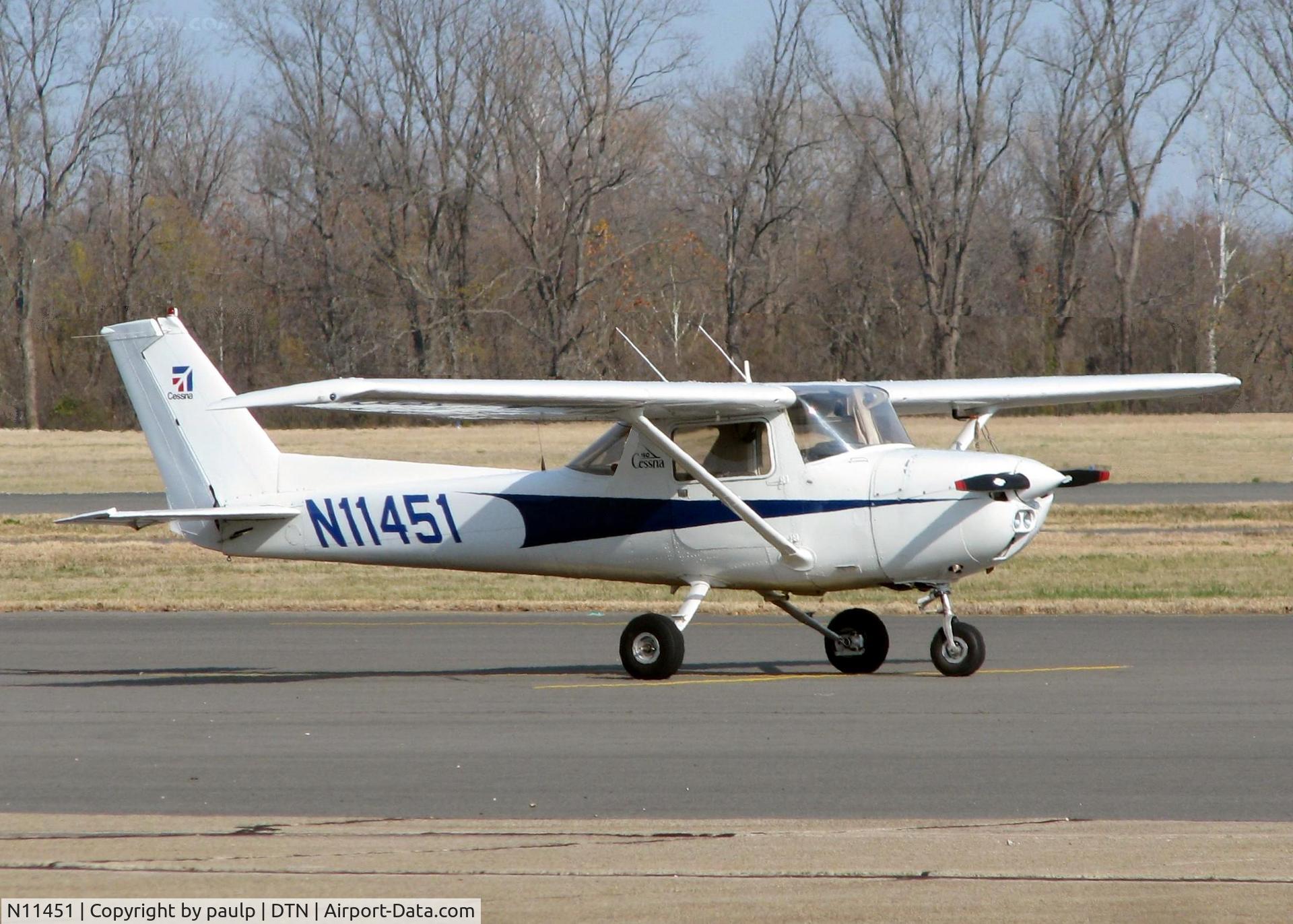 N11451, 1973 Cessna 150L C/N 15075432, At Downtown Shreveport.
