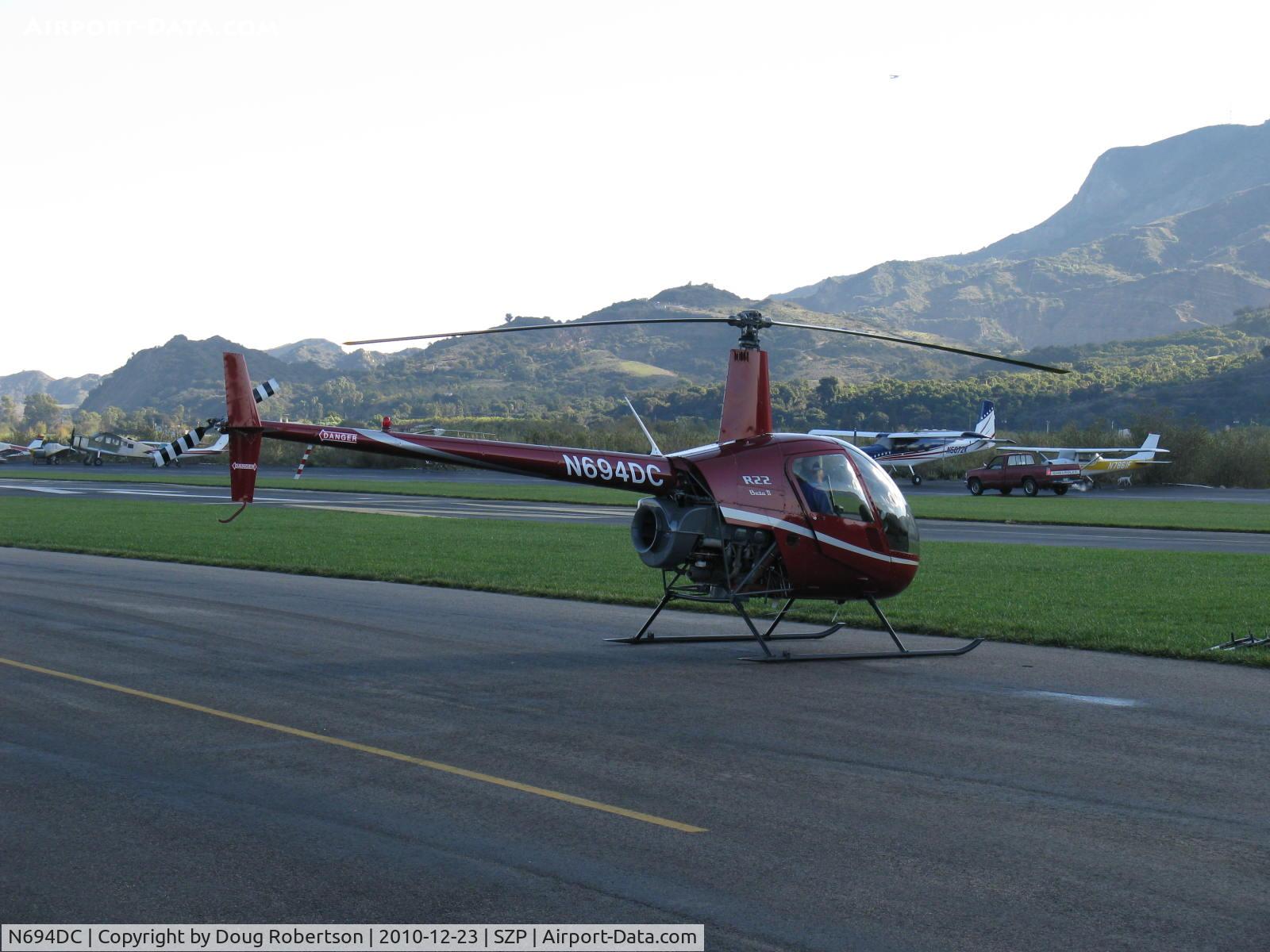N694DC, 2004 Robinson R22 Beta C/N 3573, 2004 Robinson R22 BETA II, Lycoming O-360 derated to 131 Hp