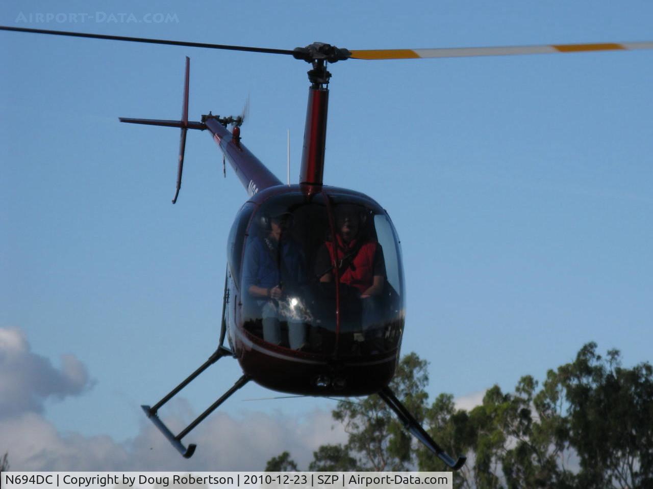 N694DC, 2004 Robinson R22 Beta C/N 3573, 2004 Robinson R22 BETA II, Lycoming O-360 derated to 131 hp, fast departure