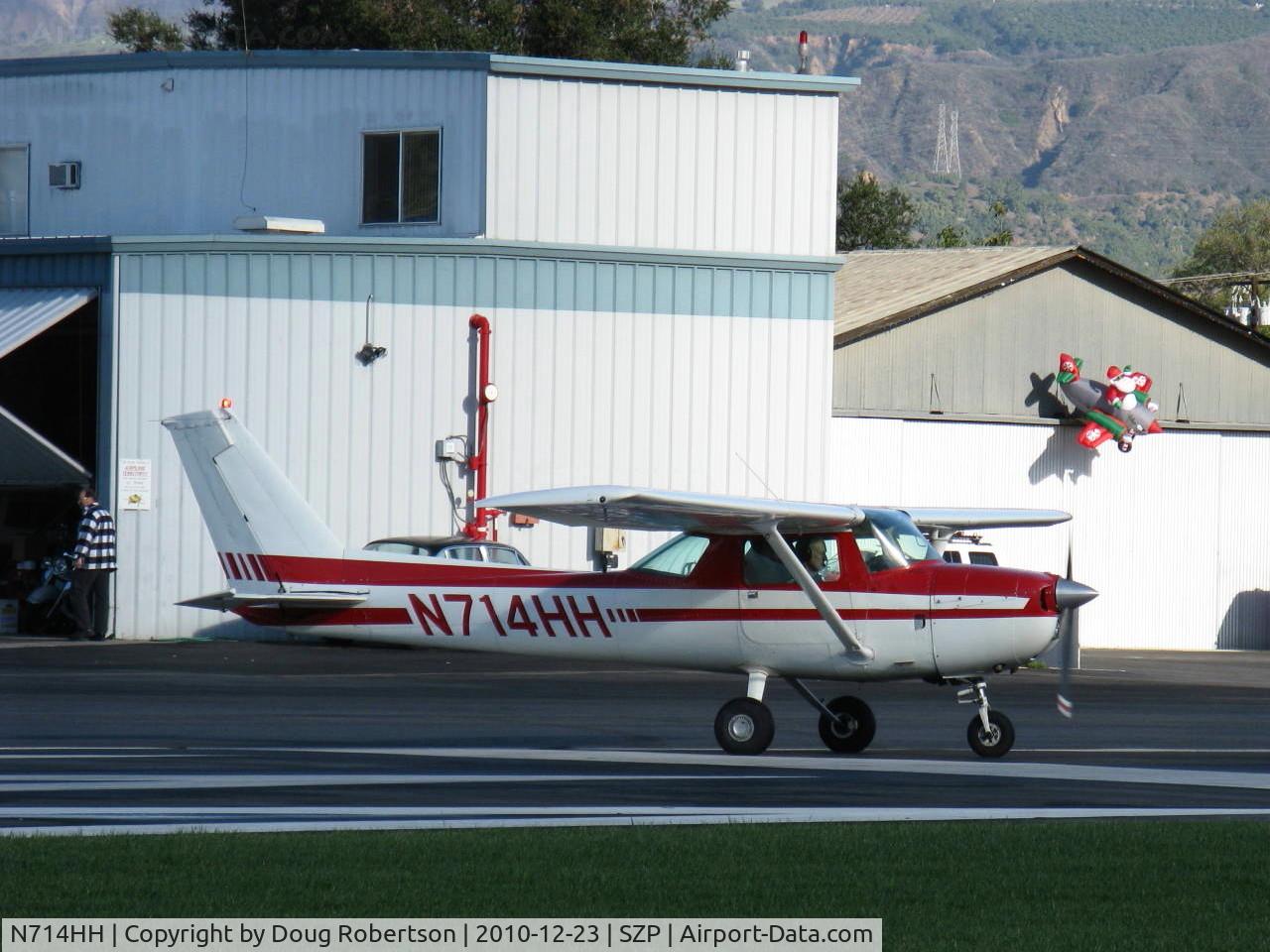 N714HH, 1977 Cessna 150M C/N 15079185, 1977 Cessna 150M, Continental O-200 100 Hp, taking the active Rwy 04