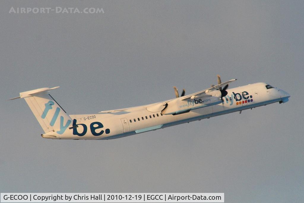 G-ECOO, 2009 De Havilland Canada DHC-8-402Q Dash 8 C/N 4237, flybe Dash-8 departing from RW05L