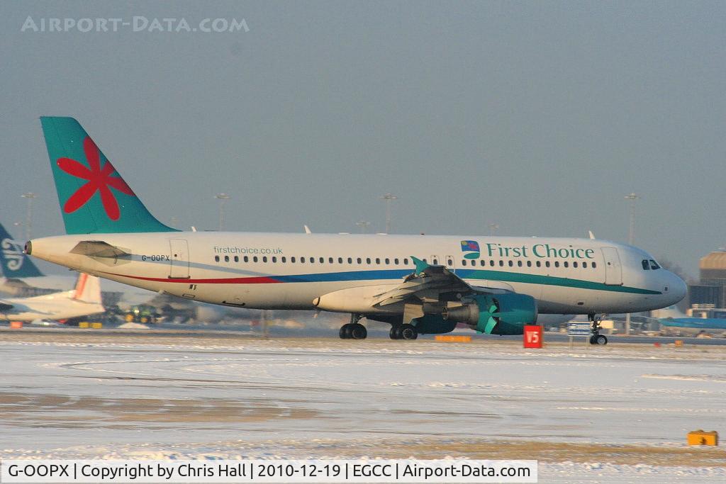 G-OOPX, 2004 Airbus A320-214 C/N 2180, First Choice A320 landing on RW05L