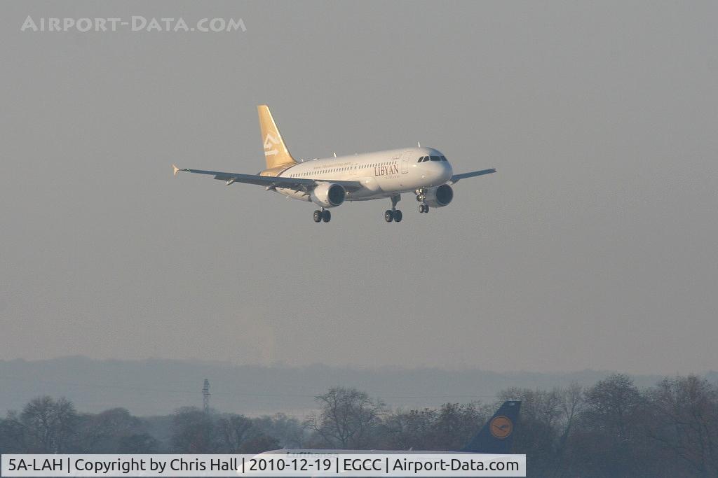5A-LAH, 2010 Airbus A320-214 C/N 4405, Libyan Airways A320 on finals for RW05L