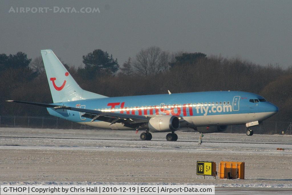 G-THOP, 1998 Boeing 737-3U3 C/N 28740, Thomson B737 landing on RW05L