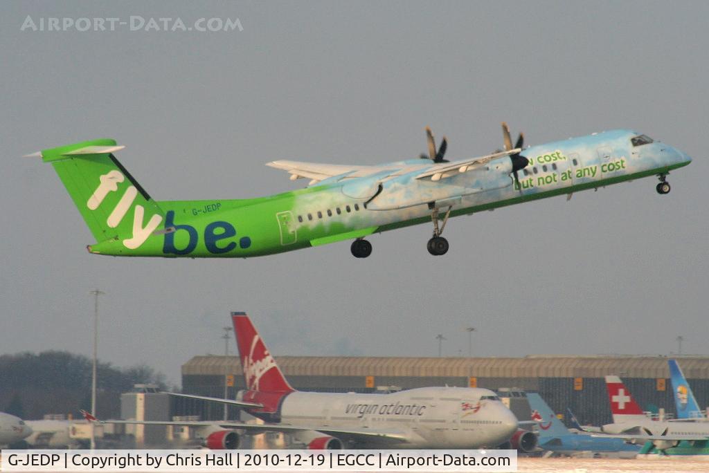 G-JEDP, 2003 De Havilland Canada DHC-8-402Q Dash 8 C/N 4085, flybe Dash-8 departing from RW05L