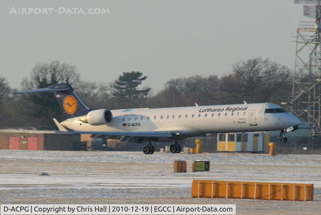 D-ACPG, 2002 Canadair CRJ-701ER (CL-600-2C10) Regional Jet C/N 10034, Lufthansa CRJ landing on RW05L