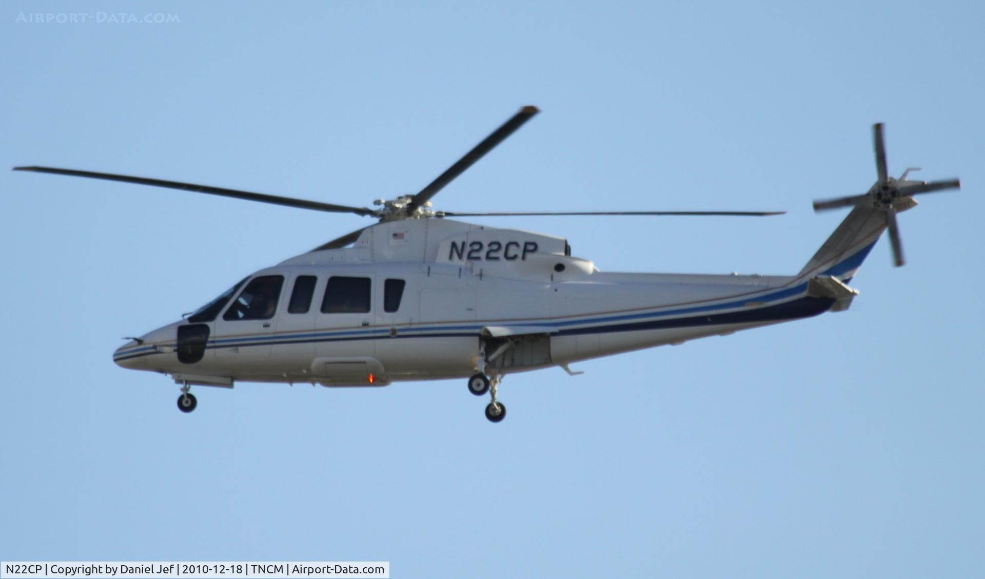 N22CP, 2002 Sikorsky S-76C C/N 760530, N22CP landing at TNCM runway 10