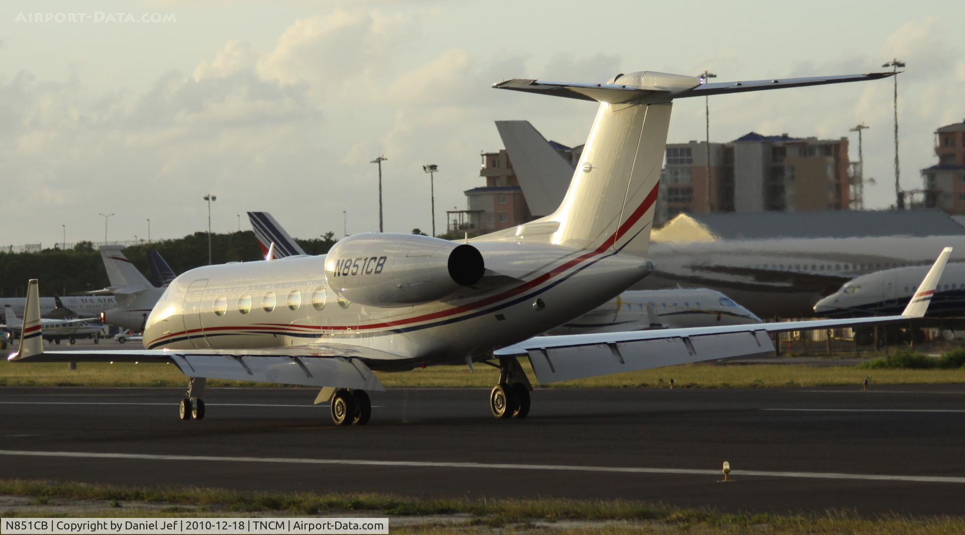 N851CB, 2008 Gulfstream Aerospace GIV-X (G450) C/N 4132, N851CB rolling out at TNCM