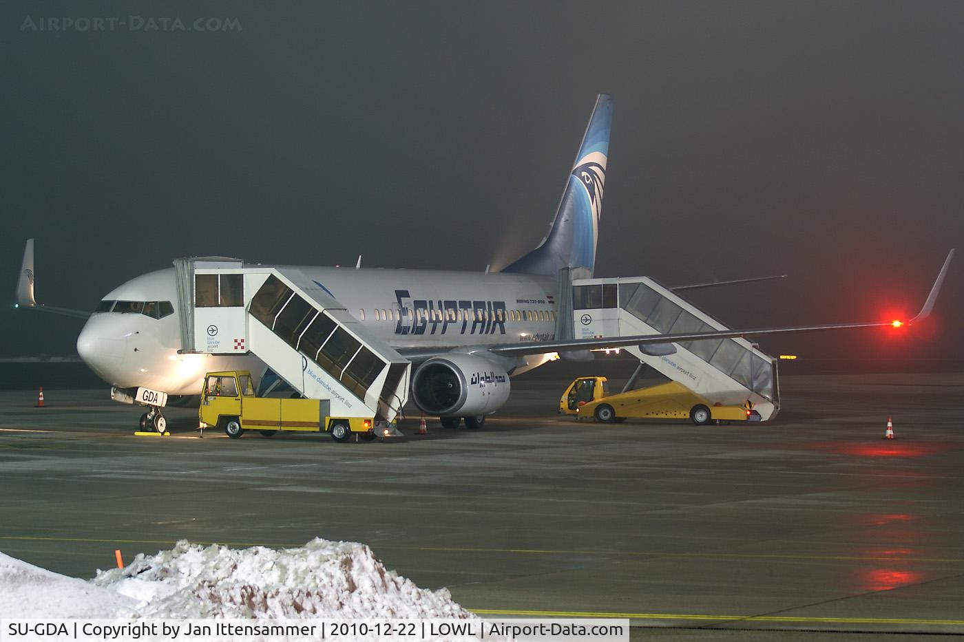 SU-GDA, 2009 Boeing 737-866 C/N 35565, SU-GDA @ LOWL DIVERTED FROM VIE DUE HEAVY FOG