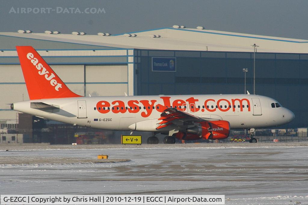 G-EZGC, 2010 Airbus A319-111 C/N 4444, easyJet A319 landing on RW05L