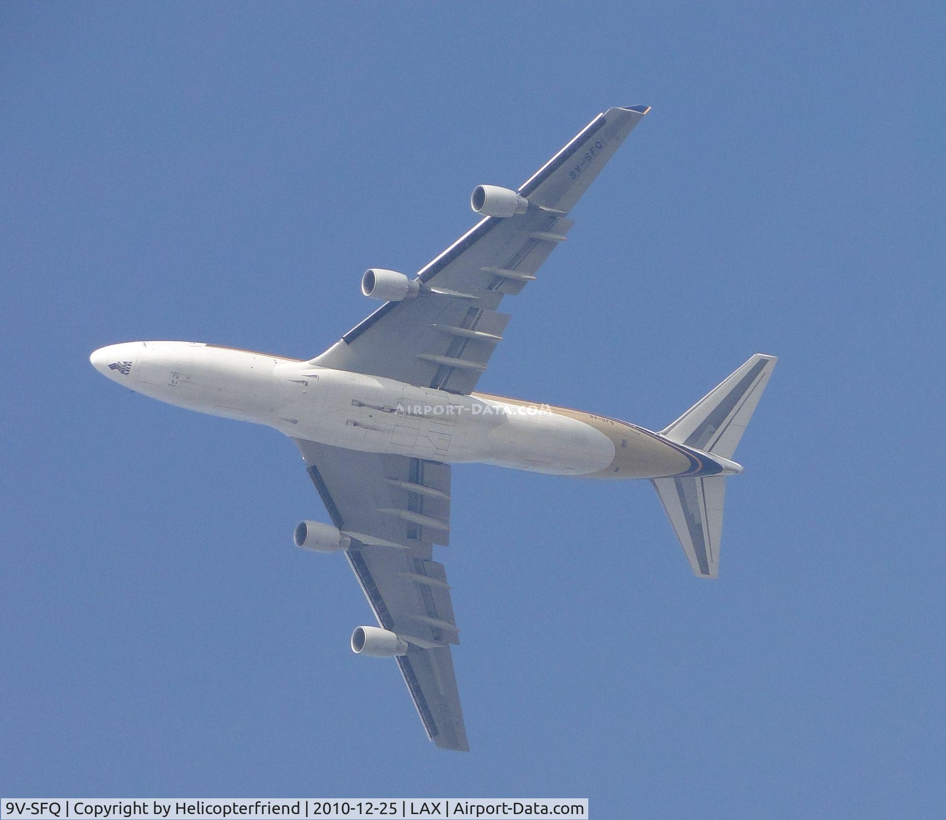 9V-SFQ, 2006 Boeing 747-412F(SCD) C/N 32901, Flt 7964 on final approach to runway 24 after arriving from Anchorage, Alaska