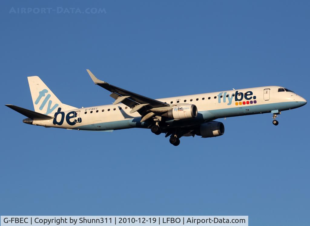 G-FBEC, 2006 Embraer 195LR (ERJ-190-200LR) C/N 19000069, Landing rwy 14R