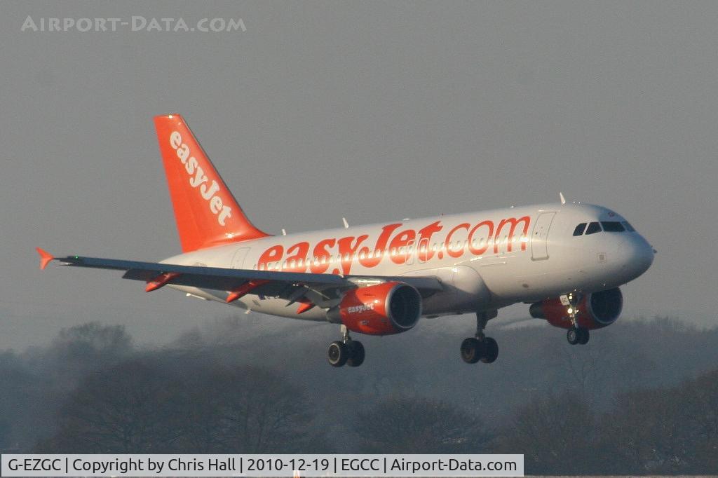 G-EZGC, 2010 Airbus A319-111 C/N 4444, easyJet A319 on finals for RW05L