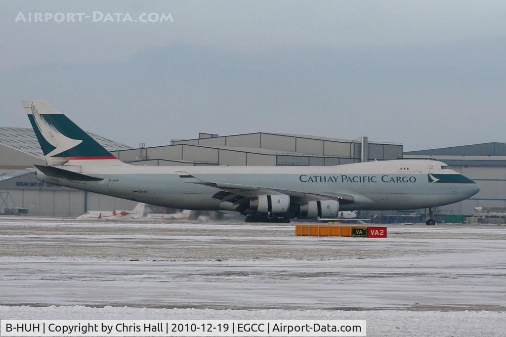 B-HUH, 1994 Boeing 747-467F/SCD C/N 27175, Cathay Pacific B747 landing on RW05L