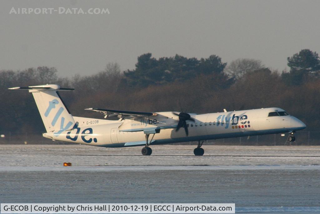 G-ECOB, 2007 De Havilland Canada DHC-8-402Q Dash 8 C/N 4185, flybe Dash-8 landing on RW05L
