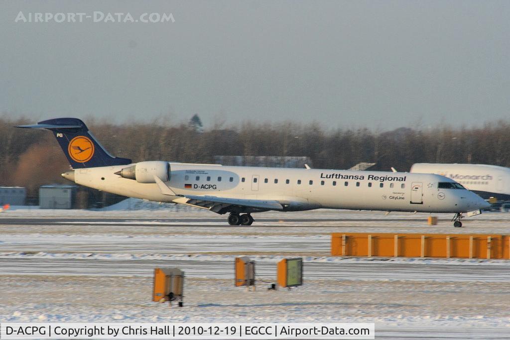 D-ACPG, 2002 Canadair CRJ-701ER (CL-600-2C10) Regional Jet C/N 10034, Lufthansa CRJ landing on RW05L