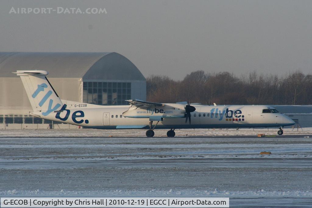 G-ECOB, 2007 De Havilland Canada DHC-8-402Q Dash 8 C/N 4185, flybe Dash-8 landing on RW05L