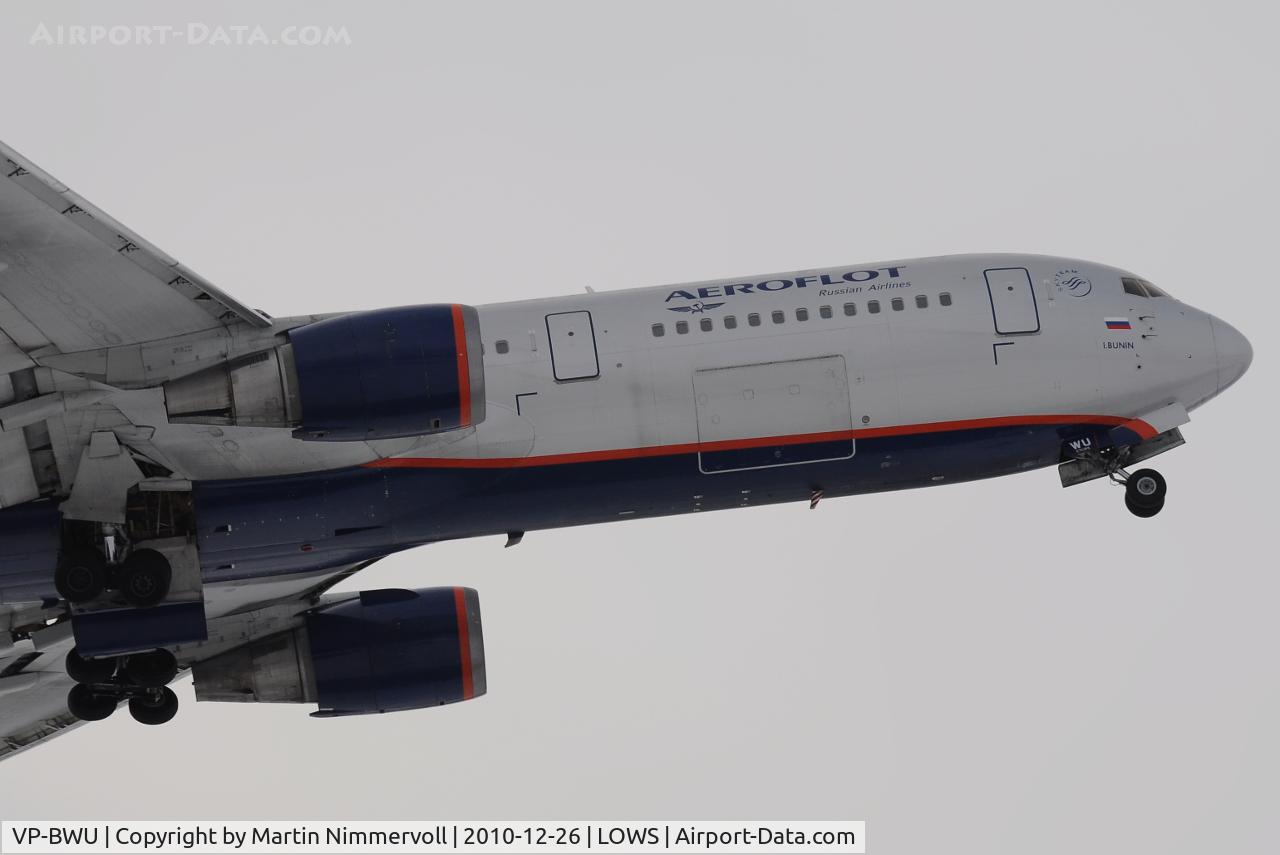 VP-BWU, 1991 Boeing 767-3T7ER C/N 25076, Aeroflot