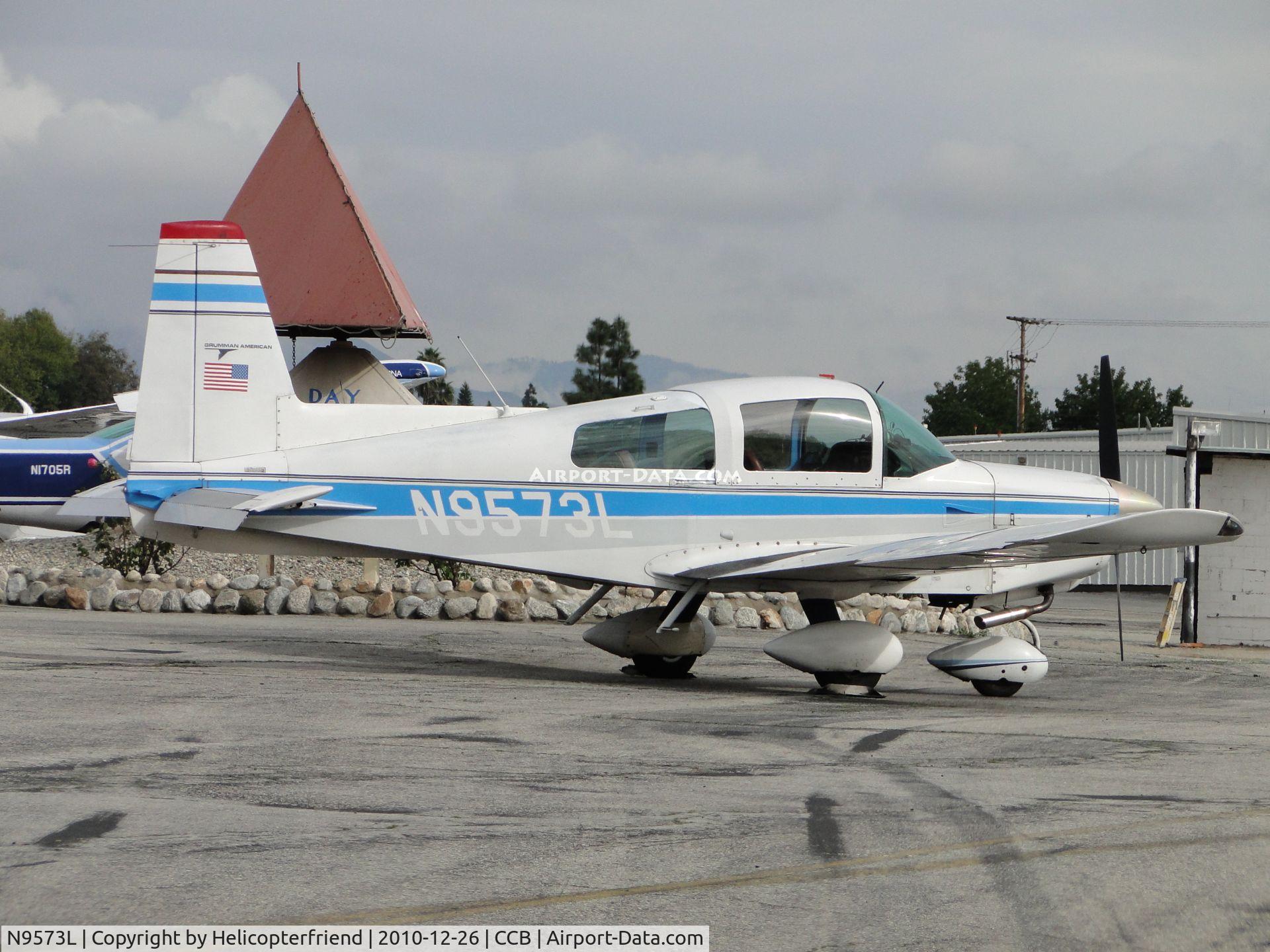 N9573L, 1974 Grumman American AA-5 Traveler C/N AA5-0573, Parked north of Maniac Mike's Cafe