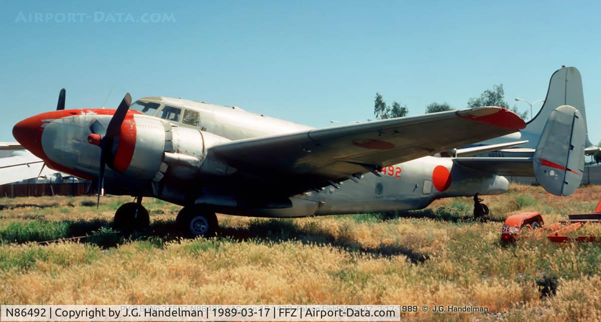 N86492, Lockheed PV-2 Harpoon C/N 15-1473, at Falcon Field March 17, 1989