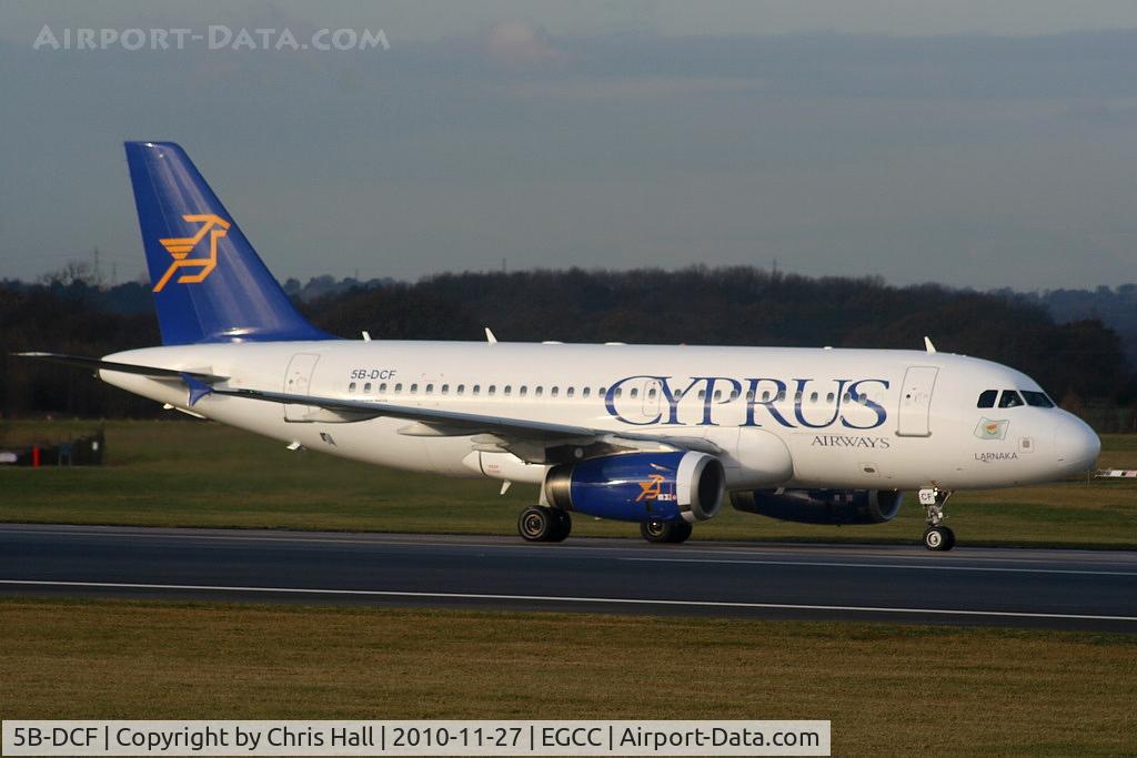 5B-DCF, 2006 Airbus A319-132 C/N 2718, Cyprus Airways A319 turning of RW05R