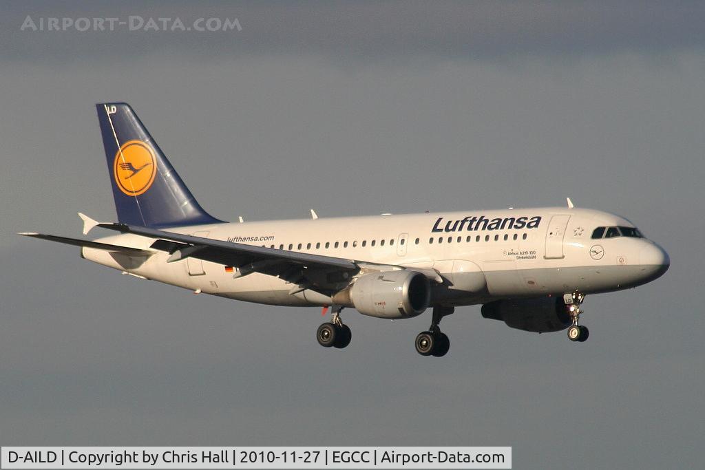 D-AILD, 1996 Airbus A319-114 C/N 623, Lufthansa A319 on finals for RW05L