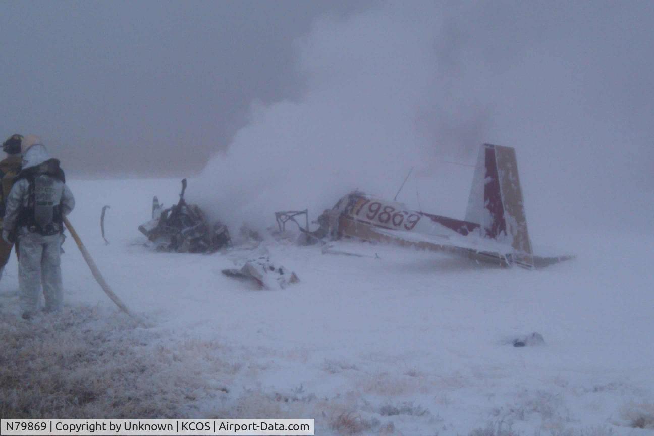 N79869, 1964 Mooney M20E C/N 532, This aircraft crashed in Colorado Springs on 22 Dec 2010 during approach to runway 17L. There was heavy fog and freezing drizzle. The pilot and his wife were killed.