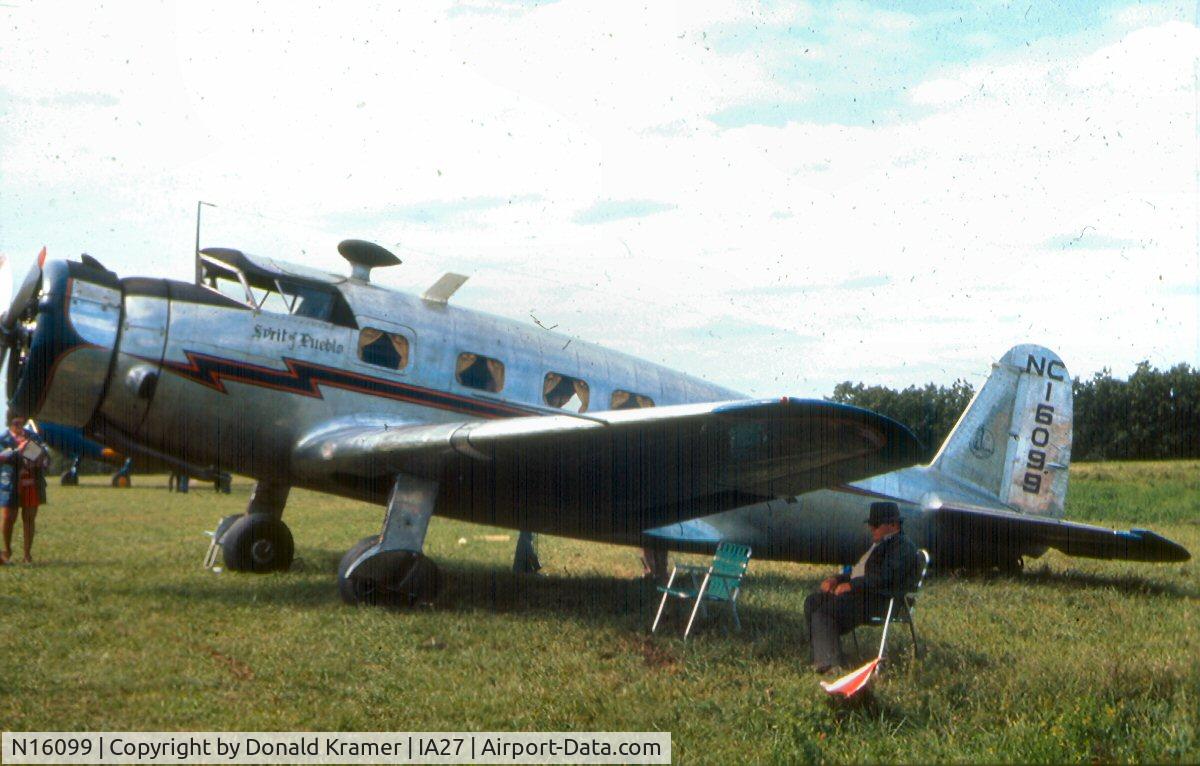 N16099, 1936 Vultee V-1AD Special C/N 25, 1936 Vultee V-1AD shot in Blakesburg, IA in September 1972