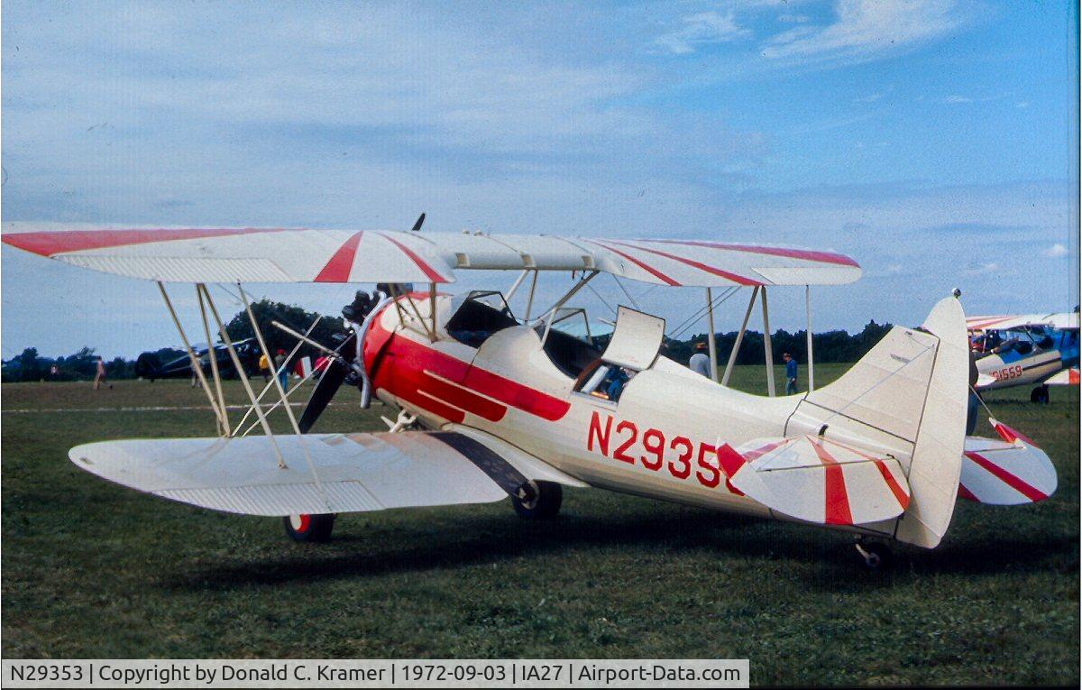 N29353, 1940 Waco UPF-7 C/N 5380, Blakesburg, IA - September 3, 1972