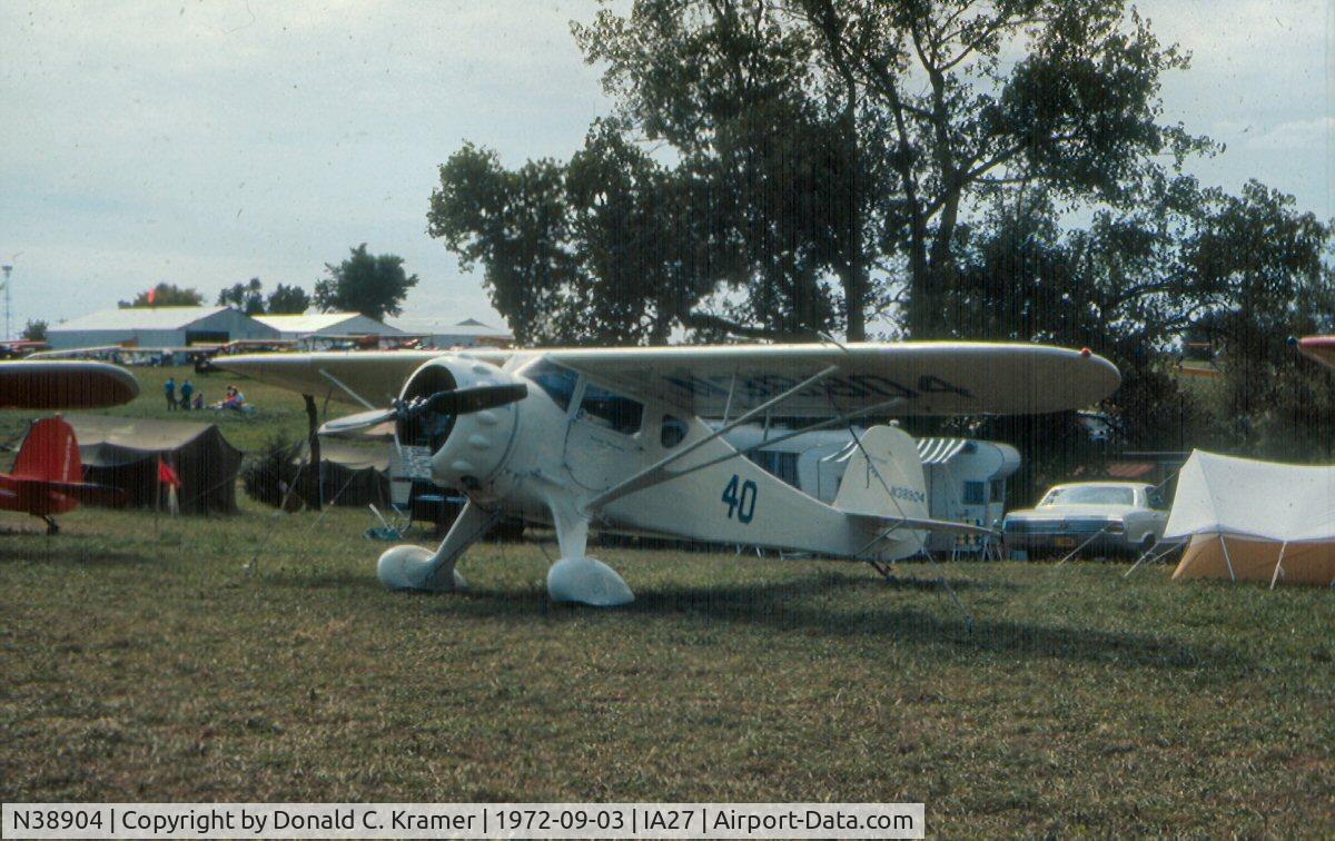 N38904, 1941 Monocoupe 90AW C/N A-827, Blakesburg, IA - 9-2-1972