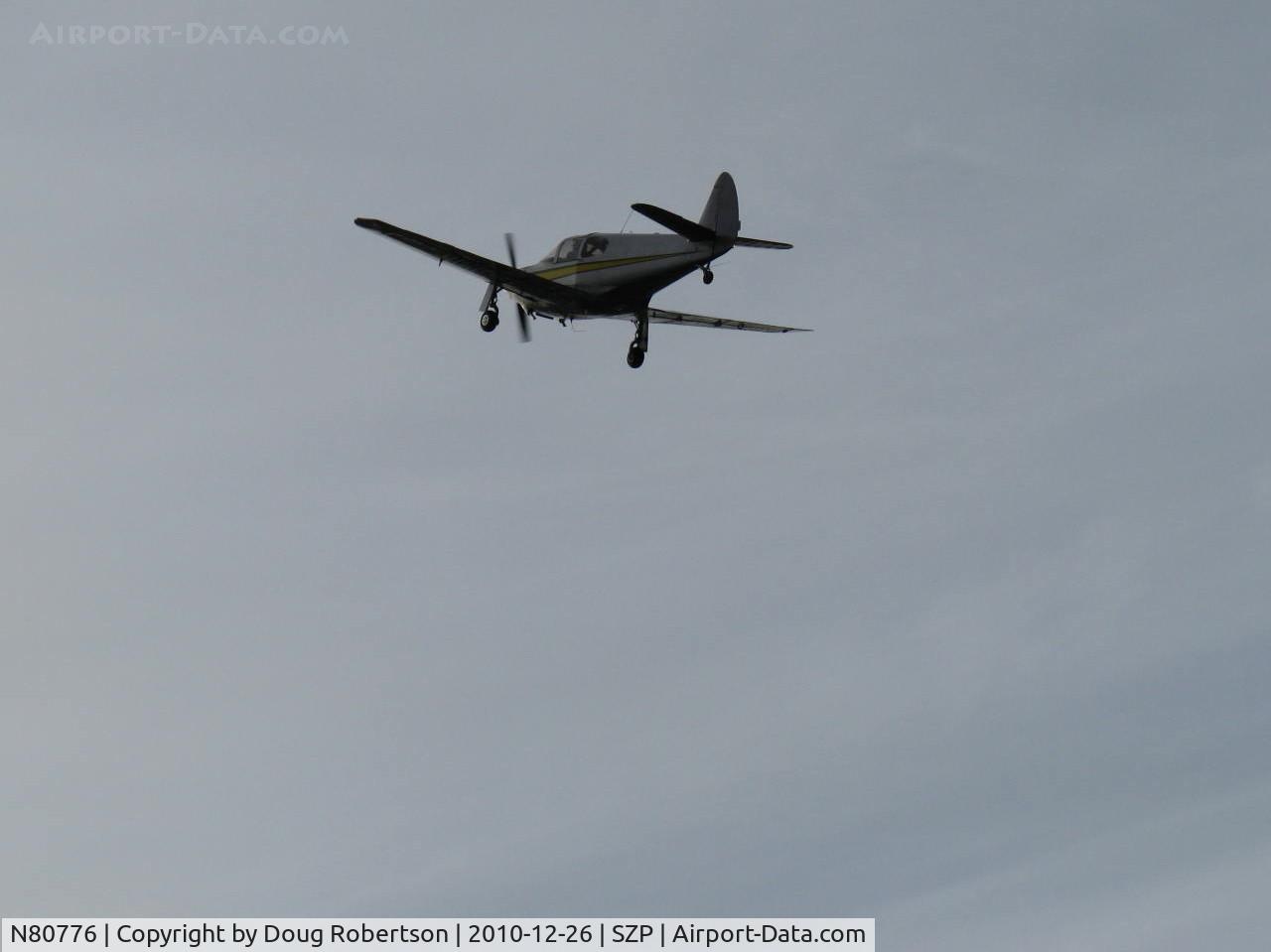 N80776, 1946 Globe GC-1B Swift C/N 179, 1946 Globe GC-1B SWIFT, Continental IO-360 210 Hp upgrade, takeoff climb Rwy 22, gear not yet retracted