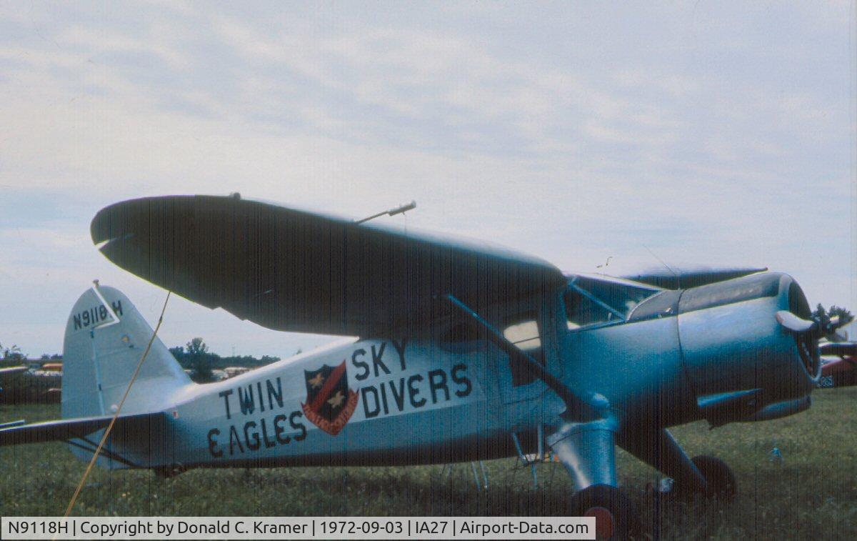 N9118H, 1947 Stinson V77 Reliant C/N 77-301, Blakesburg, IA - 9-3-1972