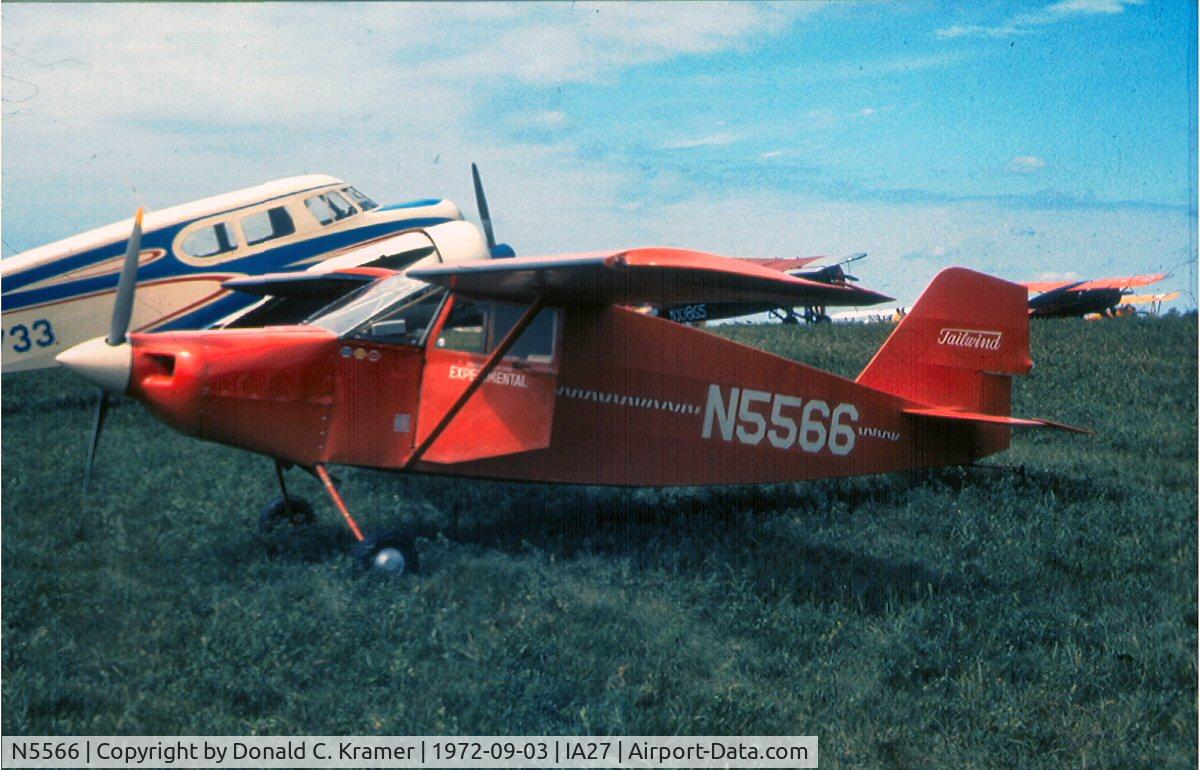 N5566, 1969 Wittman W-8 Tailwind C/N 276, Blakesburg, IA - 09-03-1972