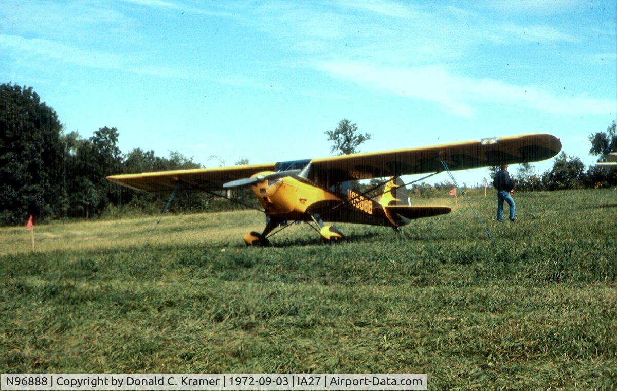 N96888, 1946 Taylorcraft BC12-D C/N 9188, Blakesburg, IA - 09-03-1972