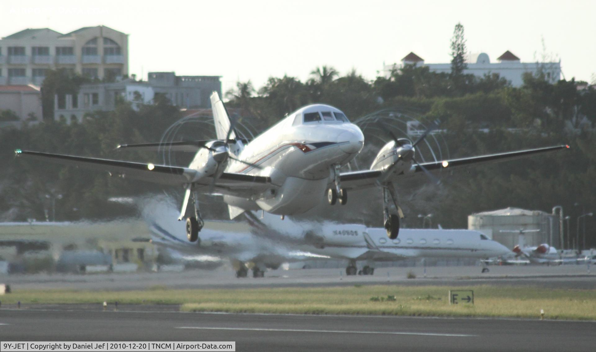 9Y-JET, 1991 British Aerospace BAe-3102 Jetstream 31 C/N 939, Winair 9Y-JET departing TNCM