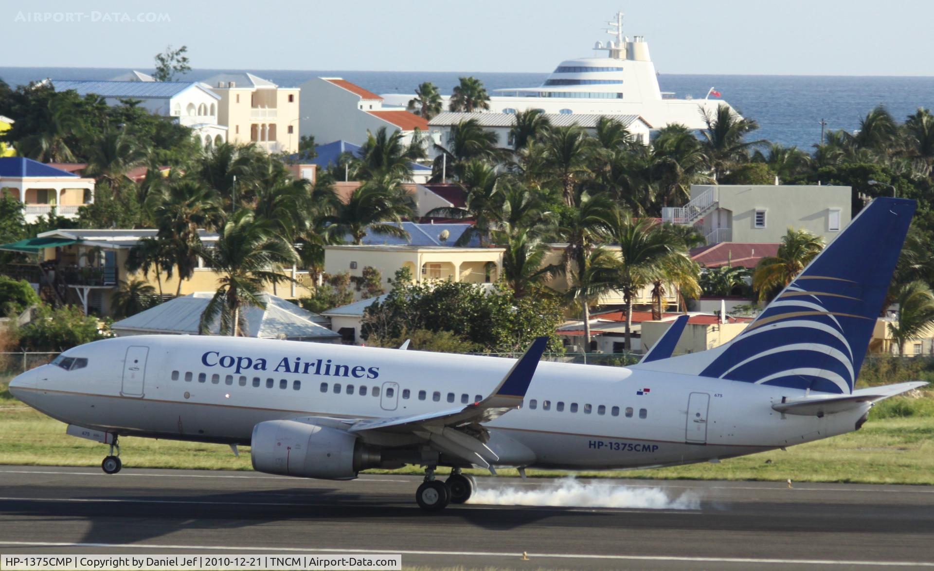 HP-1375CMP, 2000 Boeing 737-7V3 C/N 30460, Copa airlines landing at TNCM