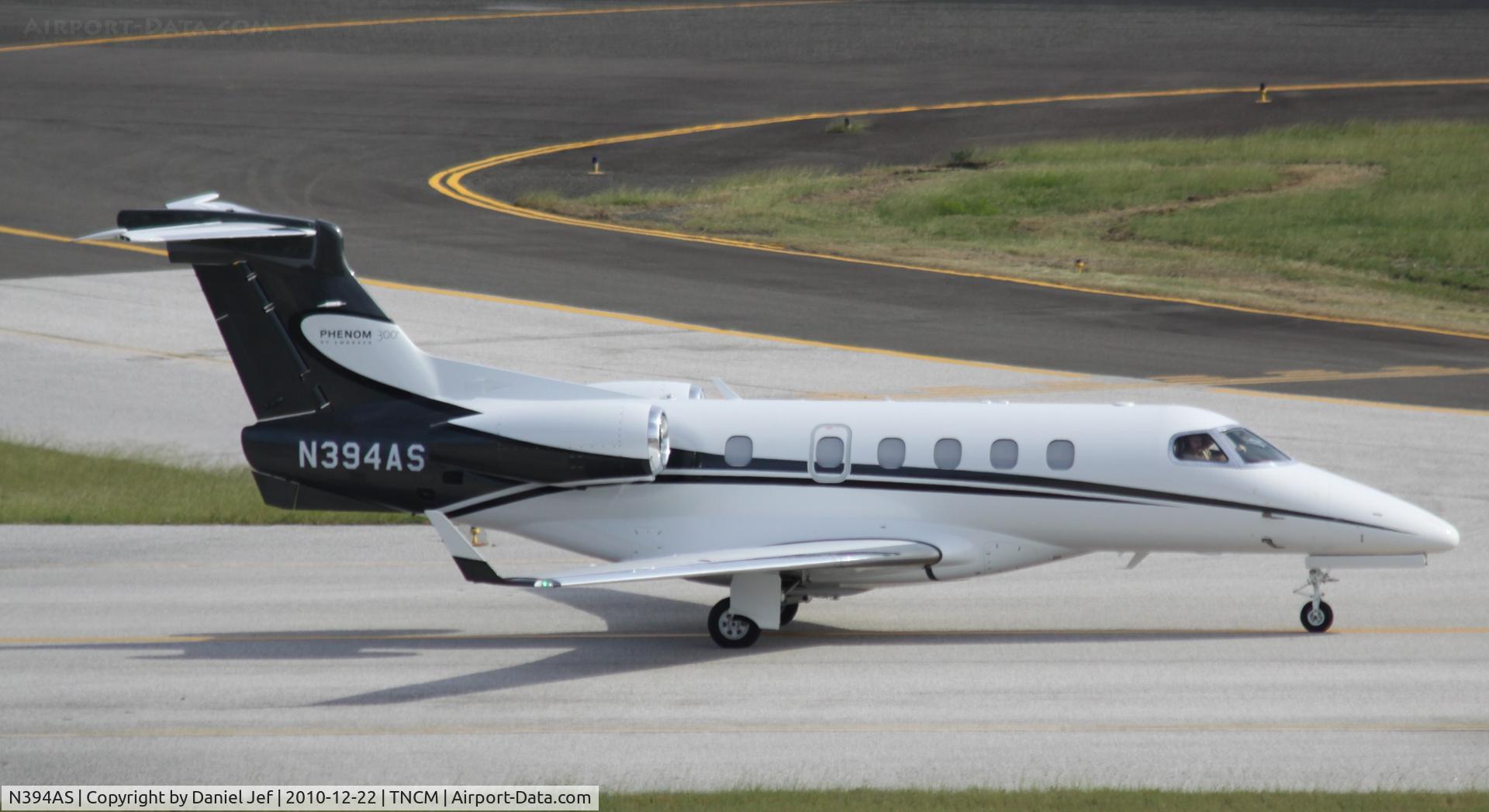 N394AS, 2010 Embraer EMB-505 Phenom 300 C/N 50500035, N394AS taxing for take off at TNCM