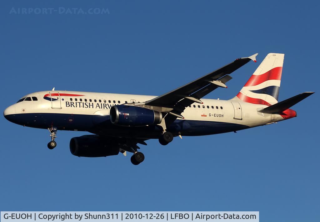 G-EUOH, 2001 Airbus A319-131 C/N 1604, Landing rwy 32L