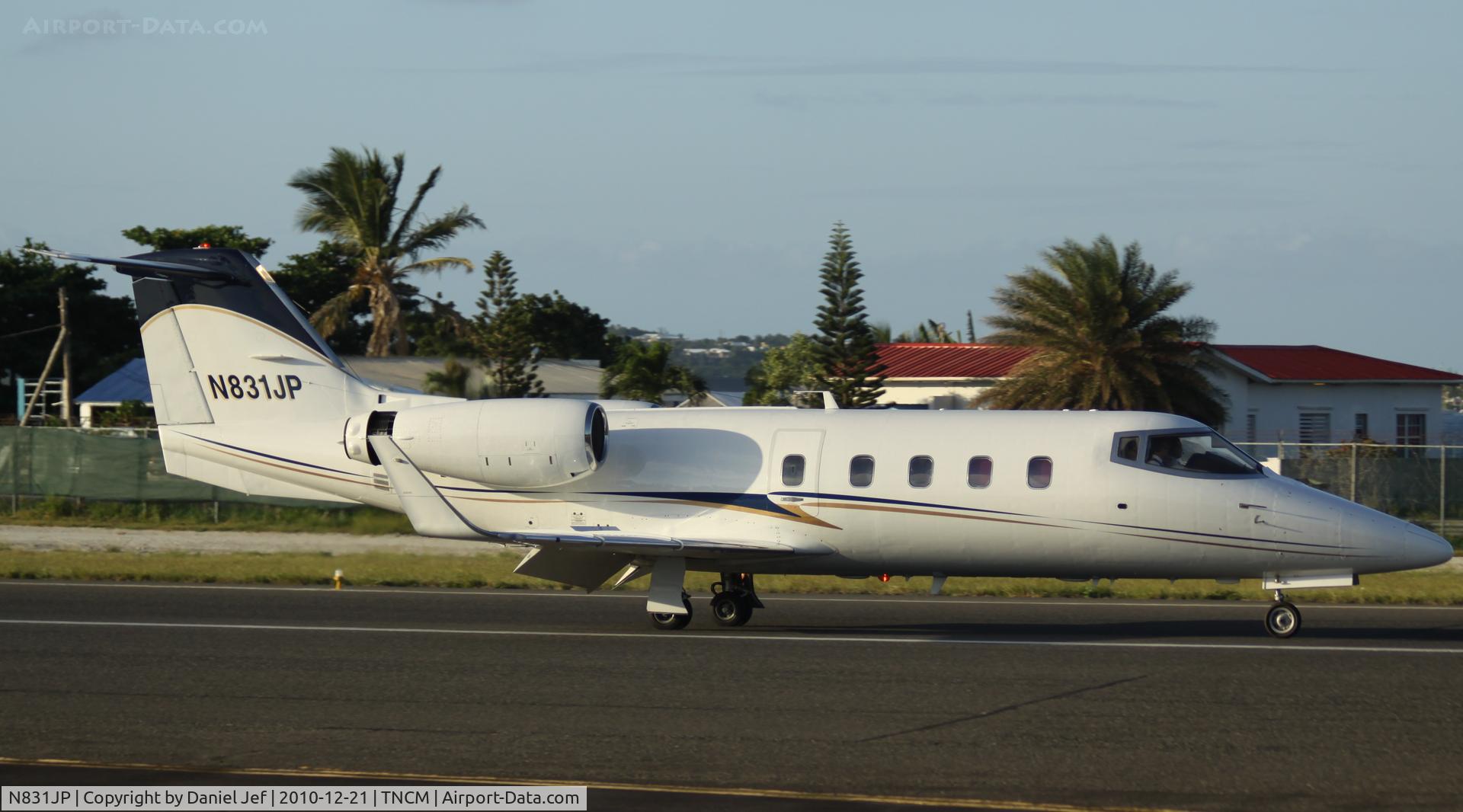 N831JP, 1982 Gates Learjet 55 C/N 55-048, n831Jp Just landed at TNCM